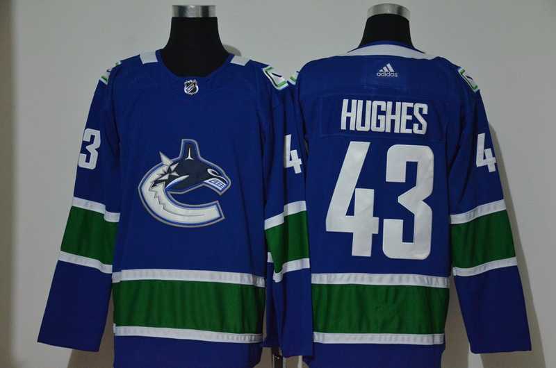 Canucks 43 Quinn Hughes Blue Adidas Jersey,We sell and wholesale Canucks 43 Quinn Hughes Blue Adidas Jersey on line form chian!